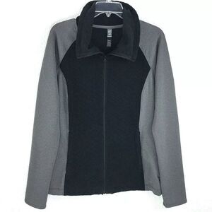 Mountain Hardwear Womens Jacket Size Medium Gray Black Full Zip Pockets